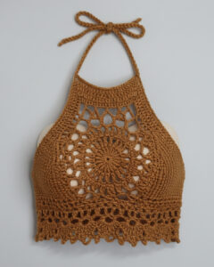 Top Halter Terracota Crochet