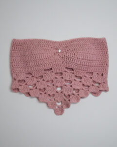 Top Bandeau Rosa Pastel Crochet